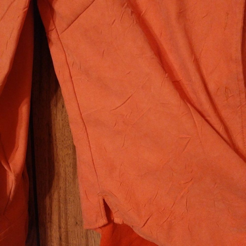 Coldwater Creek Button down orange shirt - Size XS Petite - Picture 5 of 6